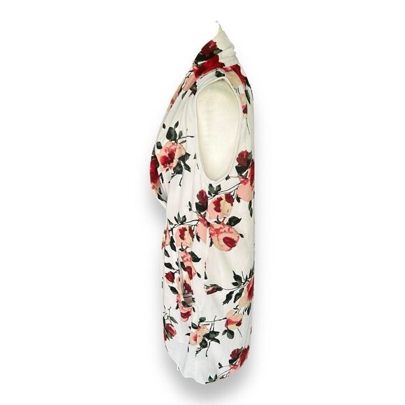 Aritzia Wilfred Sabine Dress White Red Green Floral Pockets Size Medium - Picture 3 of 11